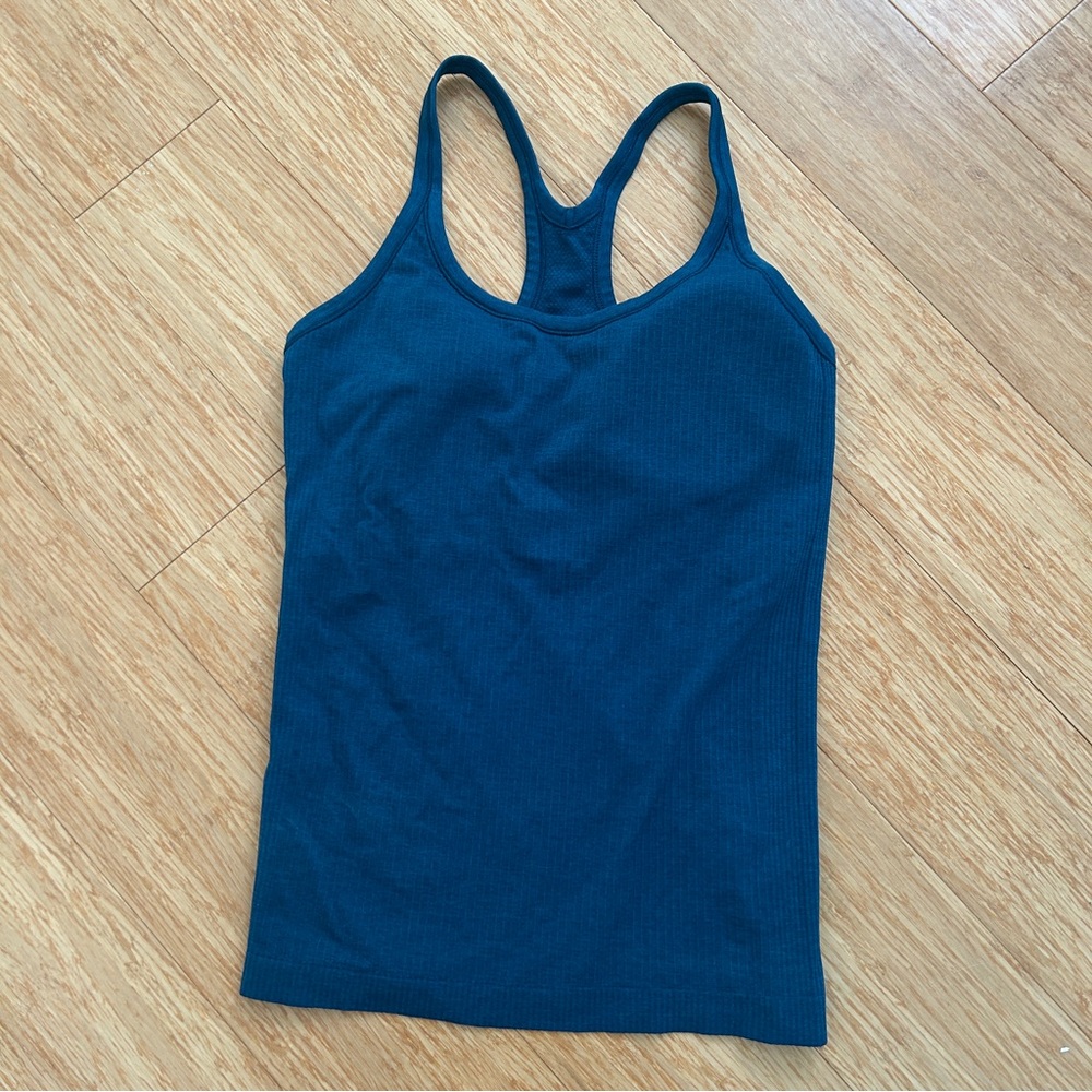 Lululemon Athletica Blue Fitted Tank Top